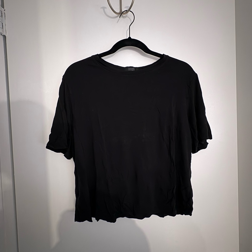 Black Short Sleeve Pajama Set - Picture 2 of 5